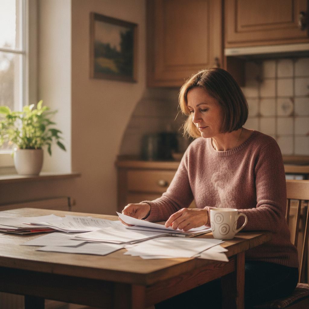 Formloser widerspruch muster — warme Atmosphaere, pflegende Angehoerige zu Hause