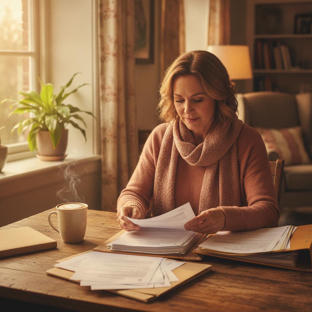 Pflegestufe 2 — warme Atmosphaere, pflegende Angehoerige zu Hause